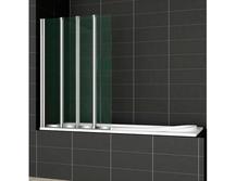 Шторка для ванны Cezares Pratico V4 100/140 C Cr прозрачное стекло, профиль хром
