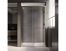 Душевая дверь Veconi Premium Trento 200х120 PTD30-G-120-01-C4 брашированное золото