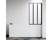 Шторка для ванны Veconi Palau 120х150 PL73BR-120-01-19C4 черный матовый