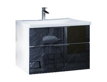 Тумба с раковиной Marka One Idalgo 75П black stone