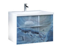 Тумба с раковиной Marka One Idalgo 75П blue marble