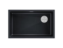 Кухонная мойка Paulmark Lumi 74Uni-Skew 74х44 LU74SK-BLM черный металлик