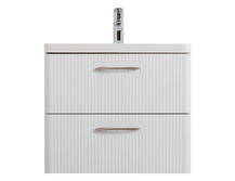 Тумба с раковиной BelBagno Due 50 DUE-500-2C-SO-BM-P белый металлик