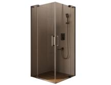 Душевой угол Cezares 80х80 Slider-A-2-80/90-BR-GM оружейная сталь