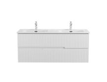 Тумба с раковиной Cezares Duet N-1200-2C-SO-2-BL Bianco Lucido