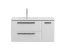 Тумба под раковину Cezares ECO-CER-N-1000-2C-1A-SO-BL-L bianco lucido