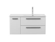 Тумба под раковину Cezares ECO-CER-N-1000-2C-1A-SO-BL-R bianco lucido