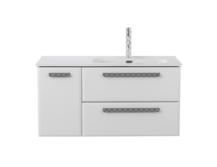 Тумба с раковиной Cezares ECO-CER-N-1000-2C-1A-SO-BL-R bianco lucido правая