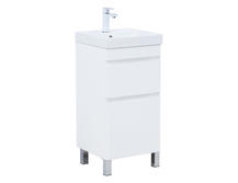 Тумба с раковиной Aquanet Слим 40 348174 белый сатин