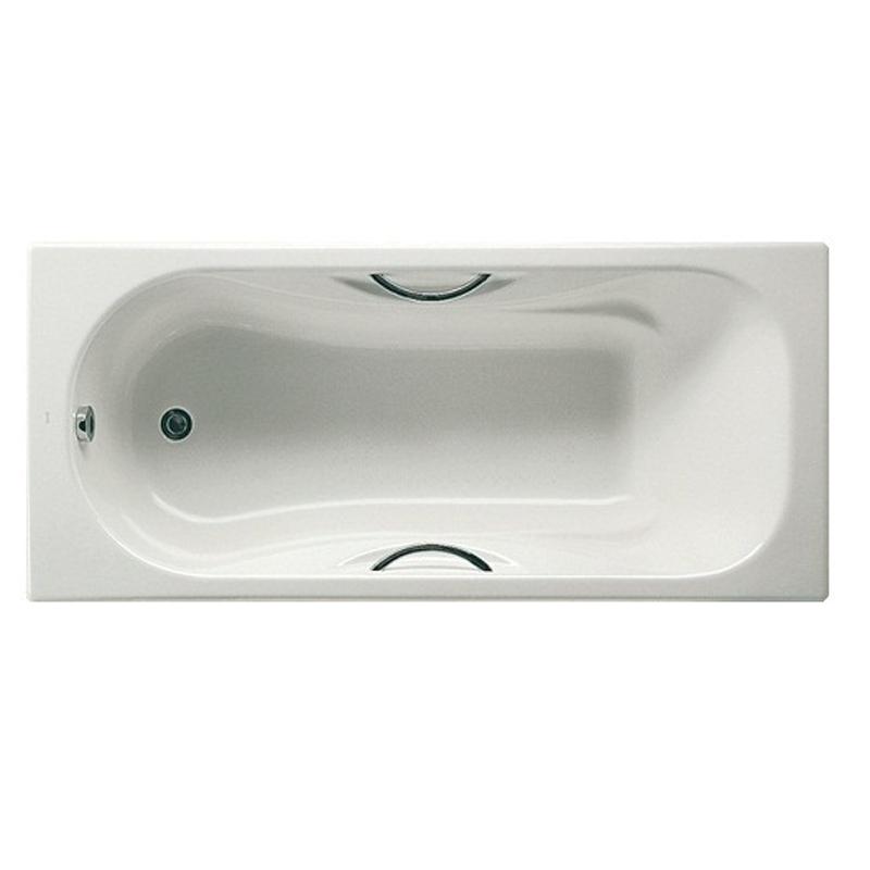 Чугунная ванна Roca Malibu 170х75 с отверстием под ручки, цвет белый 2309G000R - фото 1