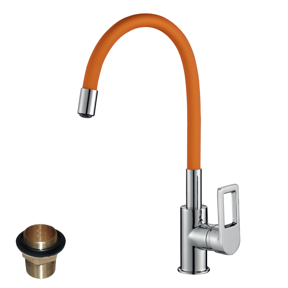 

Смеситель Rossinka Z35-35U-Orange для кухни, Хром;оранжевый