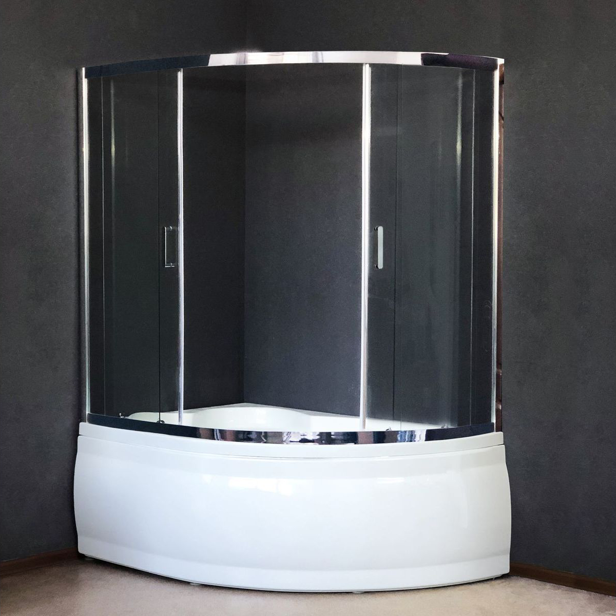 Шторка для ванны Royal Bath RB 170ALP-T-CH прозрачная шторка для ванны vincea vsb 80x140 прозрачная vsb 11800clb