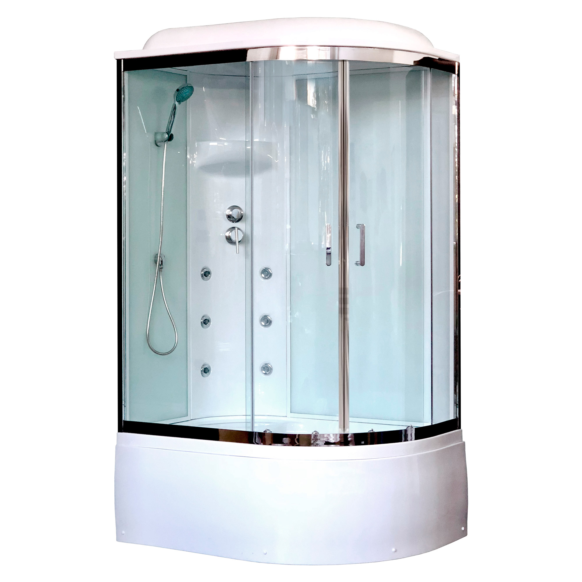 

Душевая кабина Royal Bath 8120BK3-WT-CH L белое/прозрачное, Прозрачный