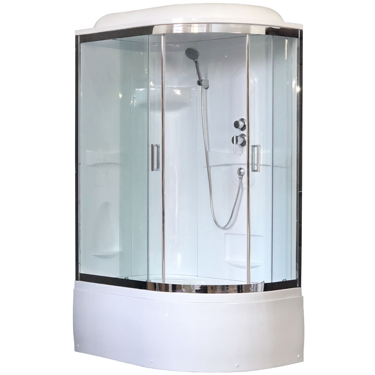 Душевая кабина Royal Bath 8120BK1-T-CH L прозрачное душевая кабина royal bath 8120bk1 m ch r матовое