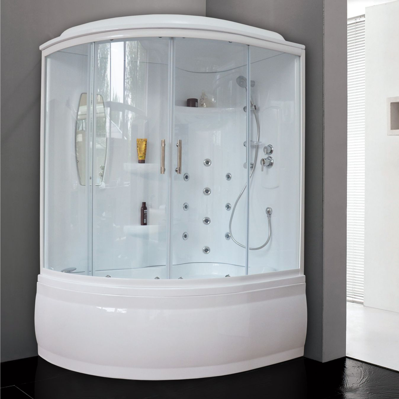 Душевой бокс Royal Bath 150ALP-T R прозрачное душевой поддон royal bath 8140hp 80x140x13