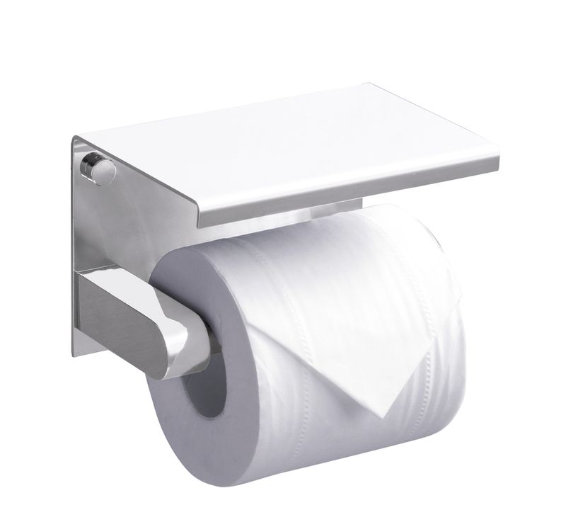 Держатель туалетной бумаги с полкой Rush Edge ED77141 White держатель туалетной бумаги am pm func с полкой a8f341422