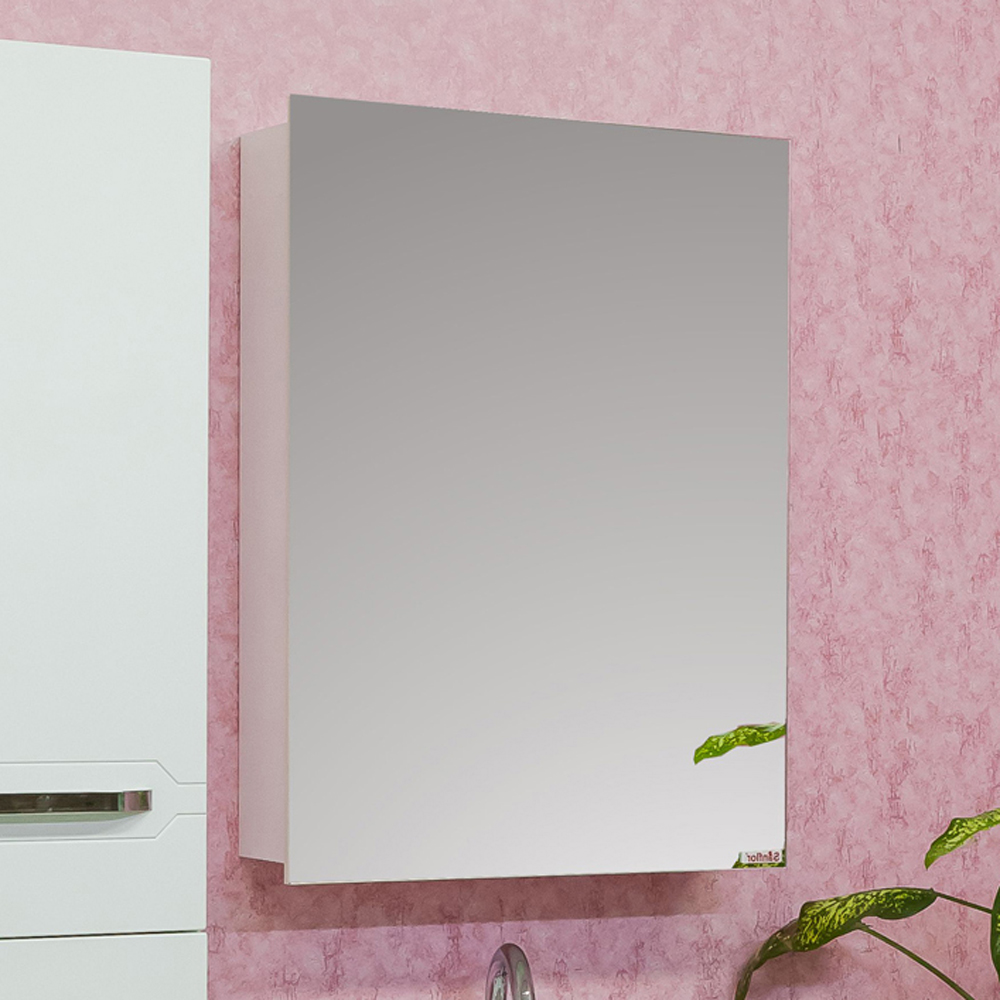 Зеркальный шкаф для ванной Sanflor Анкона 60 L белый зеркальный шкаф runo николь 55х75 левый белый 00000000037