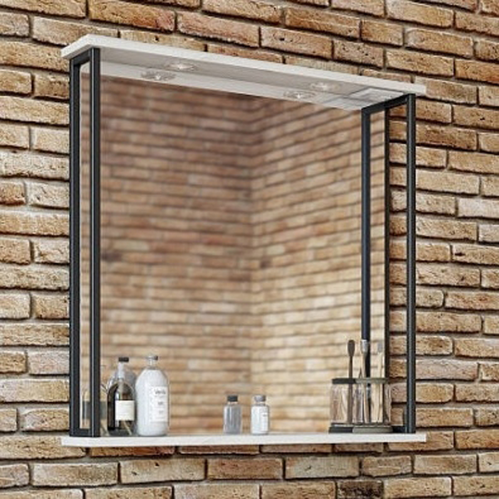 Зеркало для ванной Sanflor Бруклин 75 дуб крафт silva зеркало макияжное прямоугольное малое