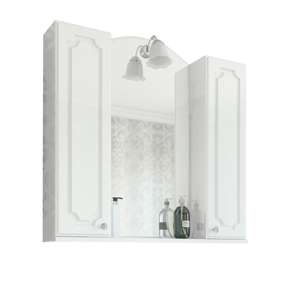 Зеркало для ванной Sanflor Ксения 80 белый зеркало для ванной sanflor толедо 50 северное дерево светлое