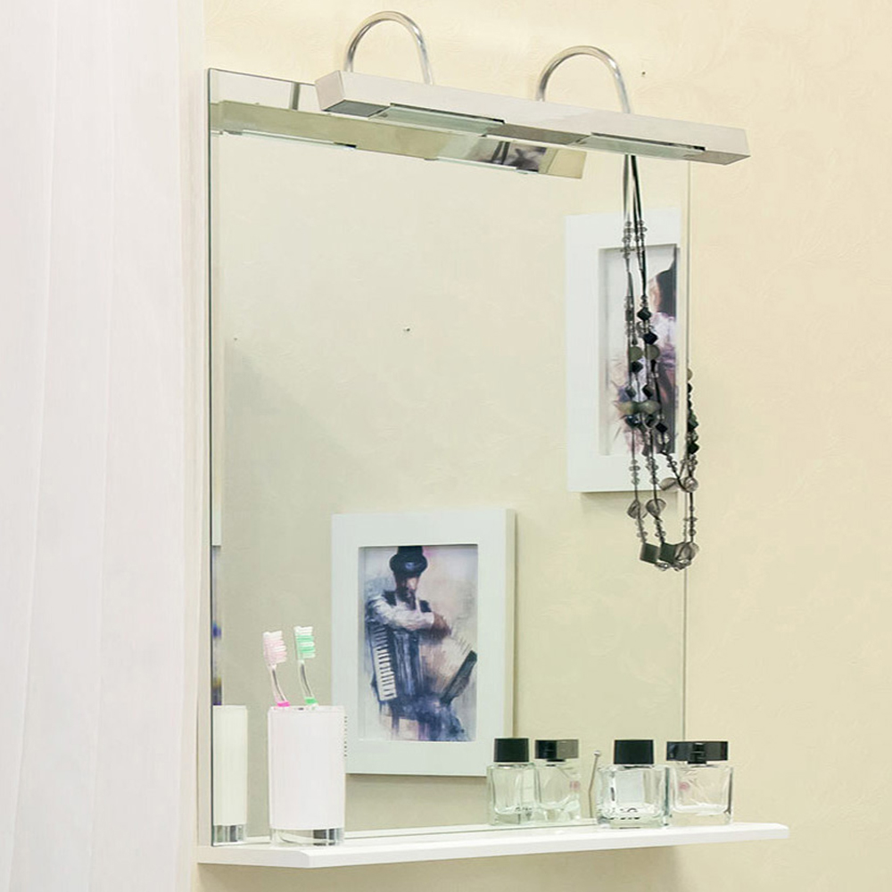 Зеркало для ванной Sanflor Одри 80 белый зеркало для ванной sanflor даллас 80 белый матовый дуб рустикальный
