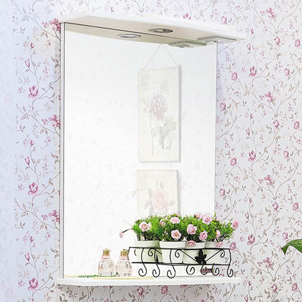 Зеркало для ванной Sanflor Софи New 60 белый зеркало для ванной sanflor техас 60 l северное дерево светлое
