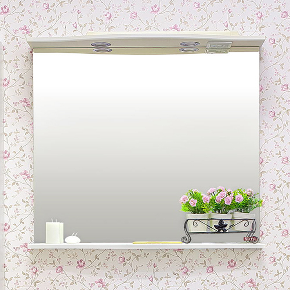 Зеркало для ванной Sanflor Софи New 85 белый зеркало для ванной sanflor даллас 80 белый матовый дуб рустикальный