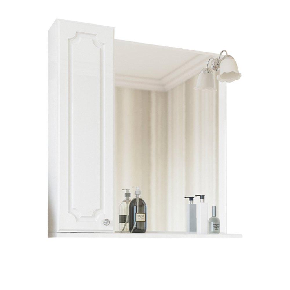 Зеркало для ванной Sanflor Ксения 70 L белый эксмо на крючке вязаная живопись для современного интерьера