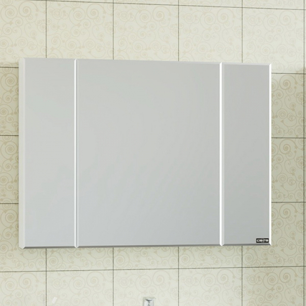 Зеркальный шкаф для ванной СанТа Стандарт 100 трельяж фацет