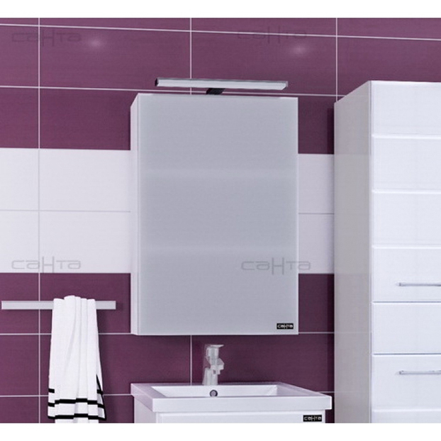 Зеркальный шкаф для ванной СанТа Стандарт 50 фацет, с подсветкой инкор электропростынь серии стандарт 90x150 онэ 5 3 60 220