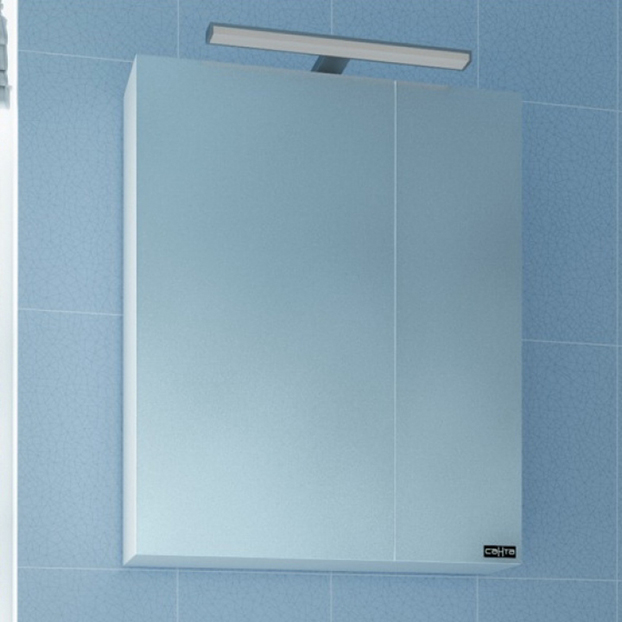 Зеркальный шкаф для ванной СанТа Стандарт 60 с подсветкой зеркальный шкаф mixline стандарт 50х70 левый белый 4640030867301