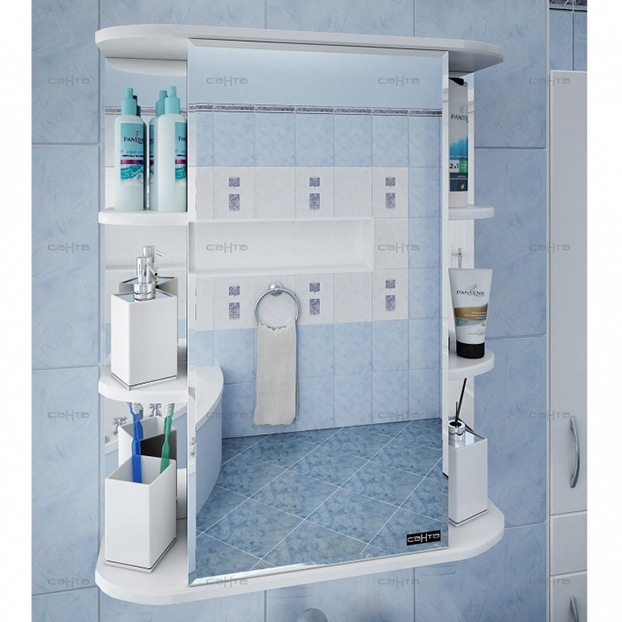 Зеркальный шкаф для ванной СанТа Герда 60 фацет зеркальный шкаф для ванной санта стандарт 100 трельяж фацет с подсветкой