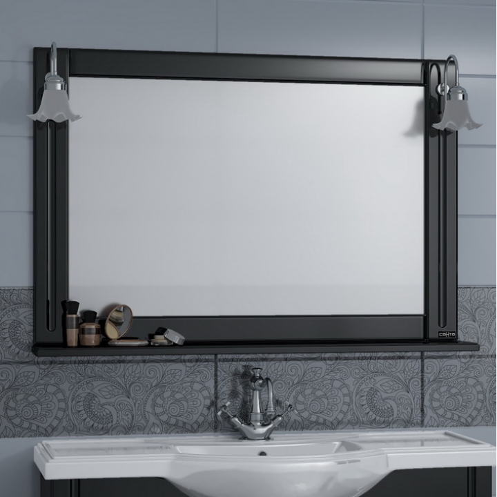 Зеркало для ванной СанТа Монарх 100 черное
