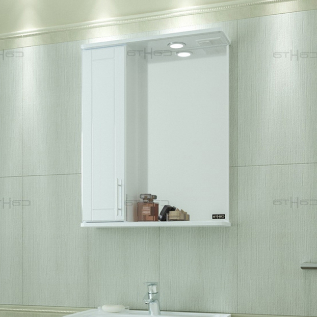 Зеркало для ванной СанТа Дублин 60 левый мебель для ванной санта дублин 80 с 1 ящиком