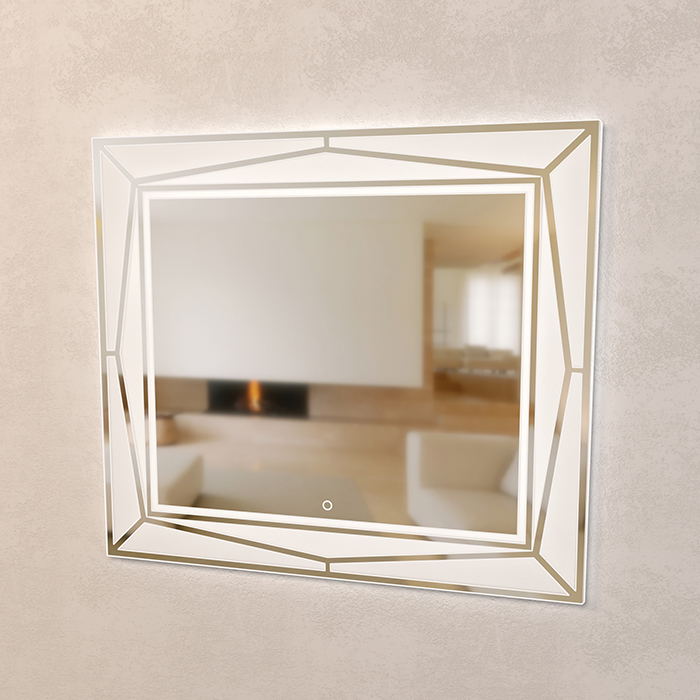 Зеркало Санвит Геометрия 75 с подсветкой, цвет без цвета (просто зеркальное полотно) zgeo75 - фото 1