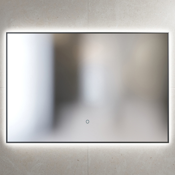 Зеркало для ванной Санвит Панорама 90 чёрное