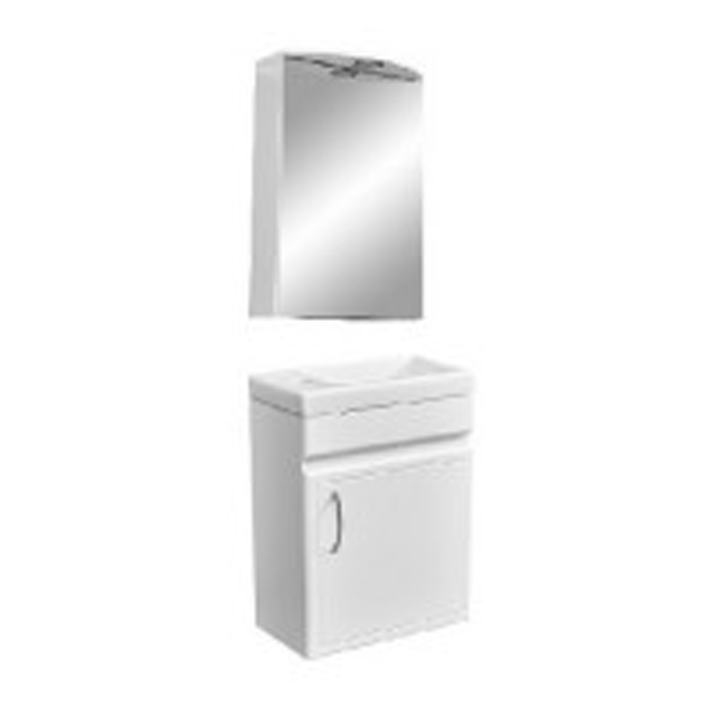 Мебель для ванной Stella Polar Концепт 40 подвесная, цвет белый SP-00000008+UM-COM40/1+SP-00000222 - фото 1