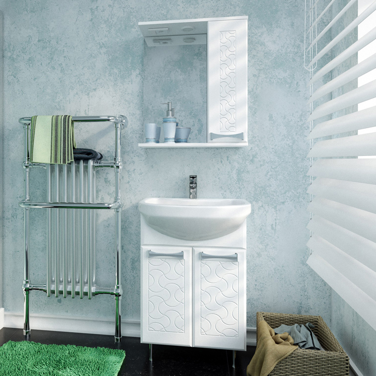 Мебель для ванной Stella Polar Ванда 60, цвет белый SP-00000201+1WH110246+SP-00000199 - фото 1