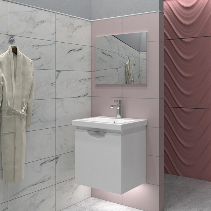 Мебель для ванной Stella Polar Норина 50, цвет белый SP-00000233+UM-COM50/1+SP-00000168 - фото 1