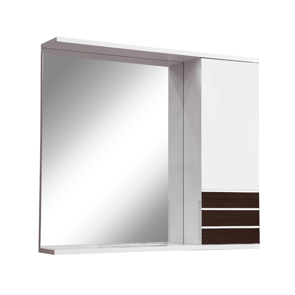Зеркало для ванной Stella Polar Алисия 80 шпон венге зеркало с тумбой мебелик селена венге п0002427