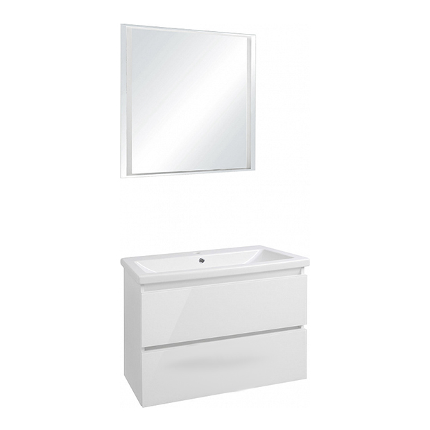 Мебель для ванной Style Line Даймонд 80 Люкс белая, цвет белый