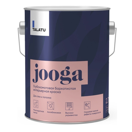 Краска для стен и потолков Talatu Jooga A S1202001003 глубокоматовая 2,7 л
