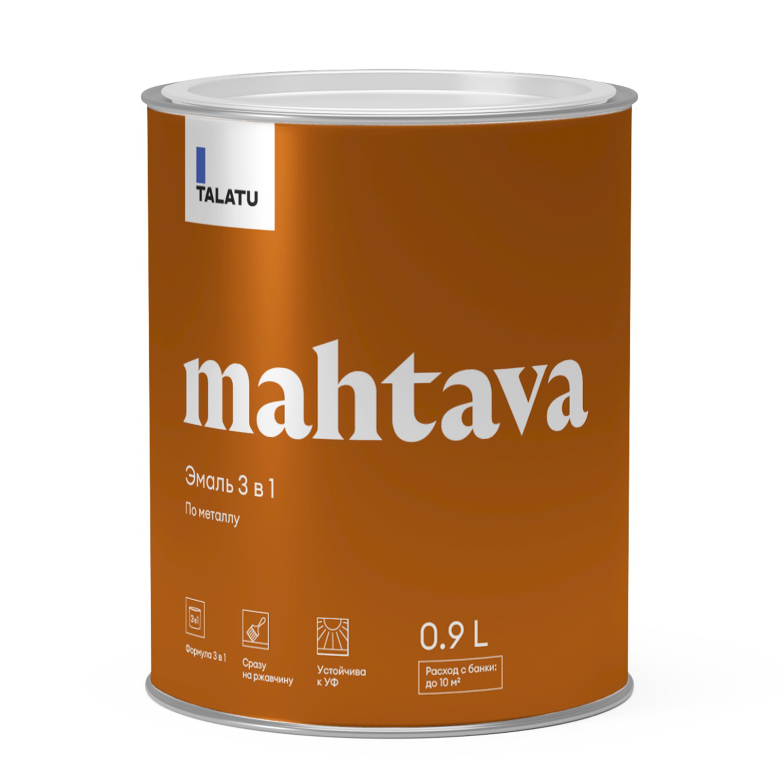 Эмаль по металлу и ржавчине Talatu Mahtava C S1208003001 глянцевое 0,9 л