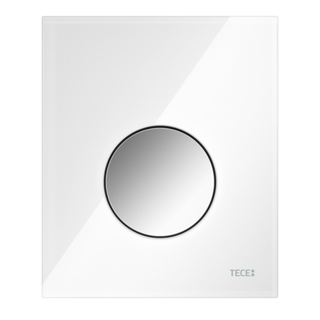 Кнопка для инсталляции Tece TECEloop Urinal 9820179 белая, клавиша глянцевый хром, цвет белый - фото 1