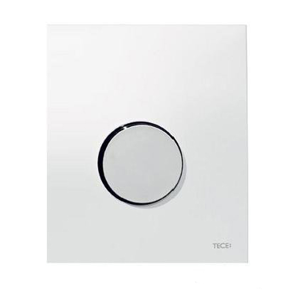 Кнопка для инсталляции Tece TECEloop Urinal 9820187 белая, клавиша глянцевый хром, цвет белый - фото 1