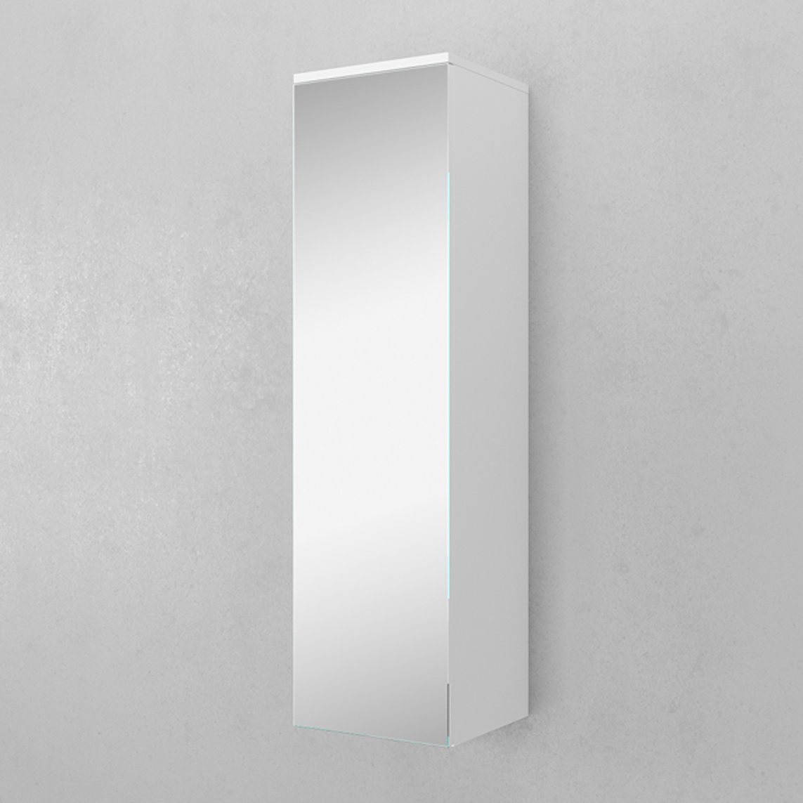 Пенал для ванной Velvex Unit 120 Зеркало для ванной снаружи белый матовый