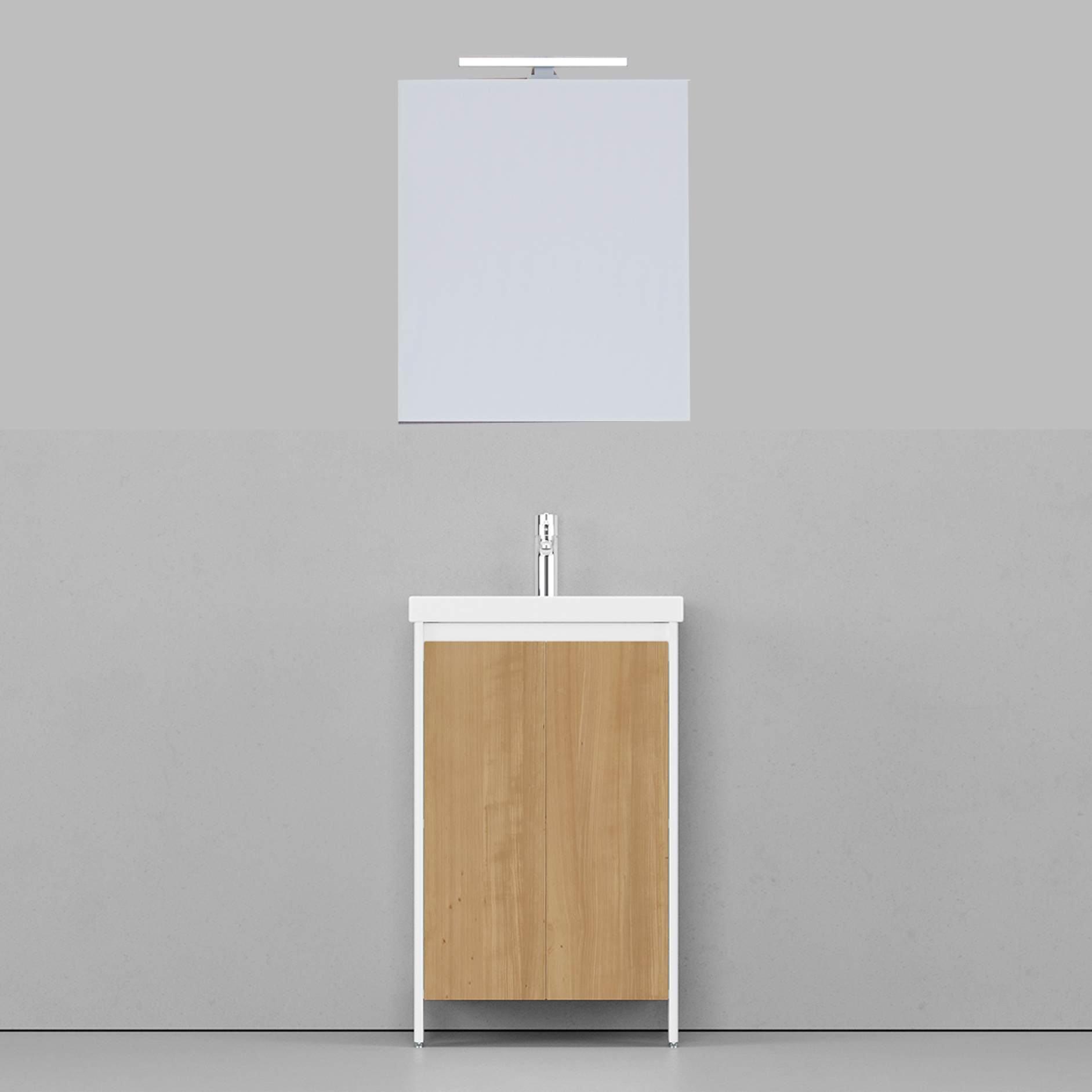 Мебель для ванной Velvex Klaufs 50.2D-617.216 белый гянец/дерево