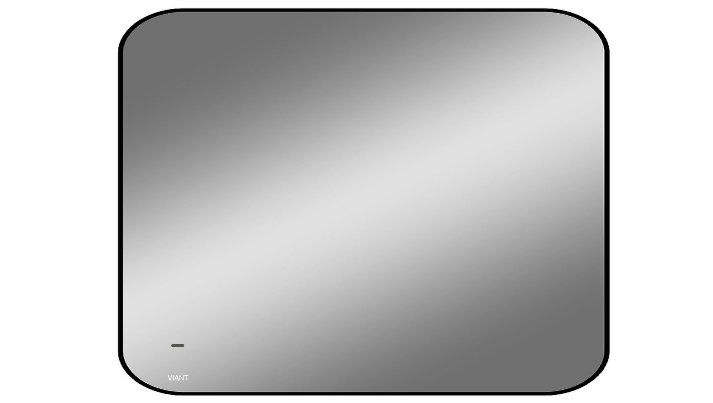 Зеркало для ванной Viant Люксембург VLUX8060-ZLED, цвет черный
