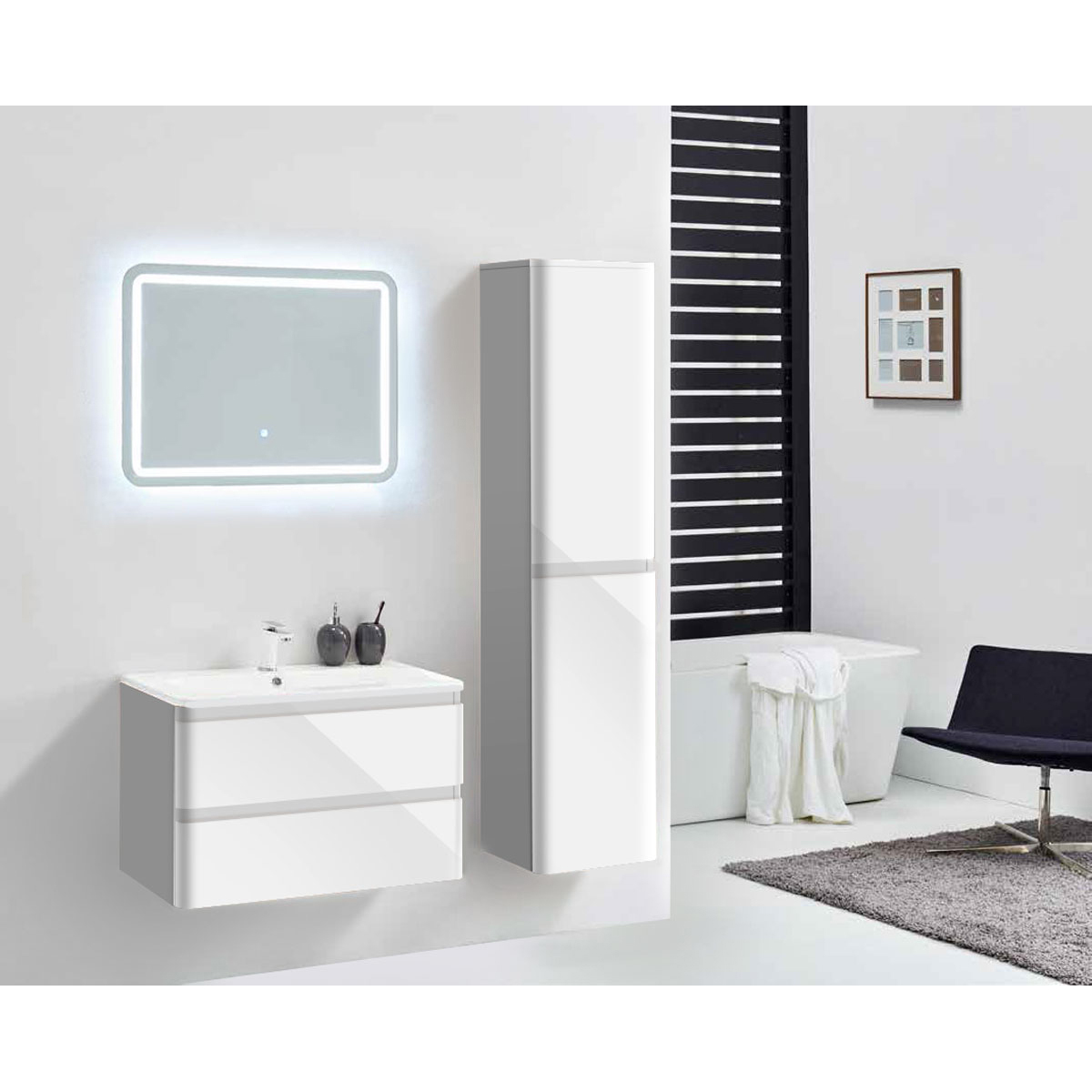 Мебель для ванной Vincea Alba 80 L.White мебель для ванной vincea alba 60 r wood