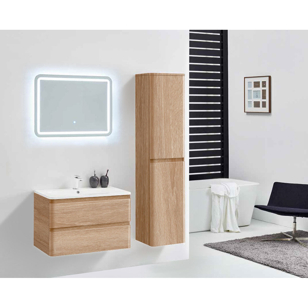 Мебель для ванной Vincea Alba 80 W.Oak мебель для ванной vincea alba 120 r wood