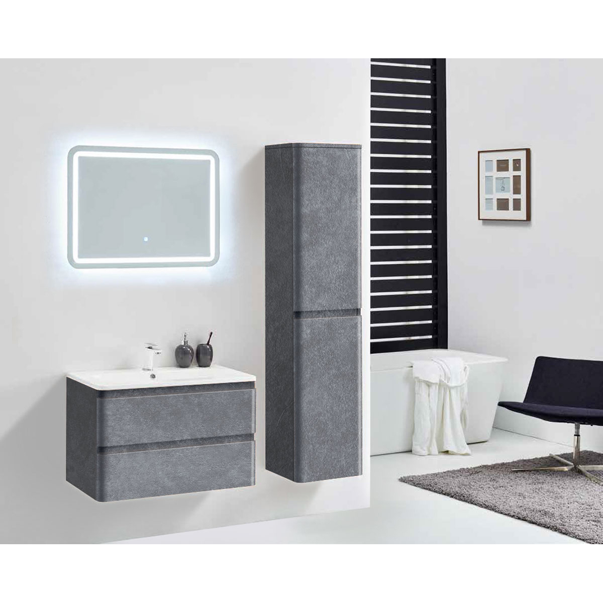 Мебель для ванной Vincea Alba 80 Stone мебель для ванной vincea alba 120 r wood